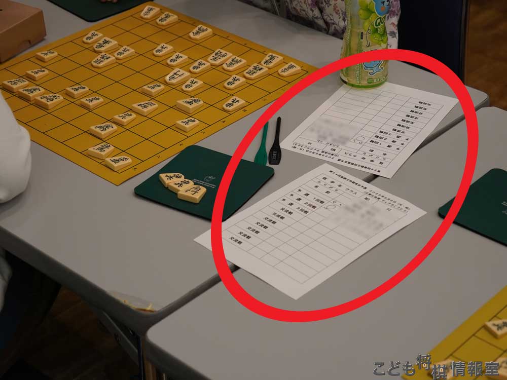 選手の対局票