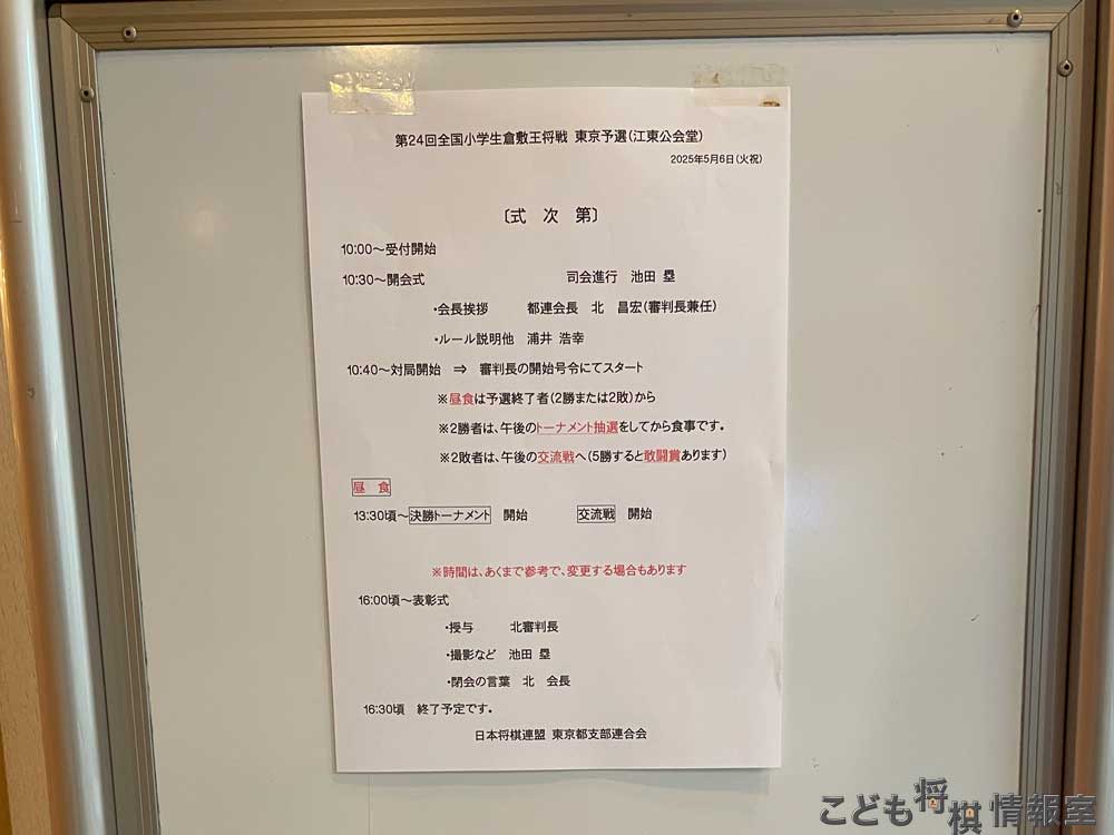 大会スケジュール