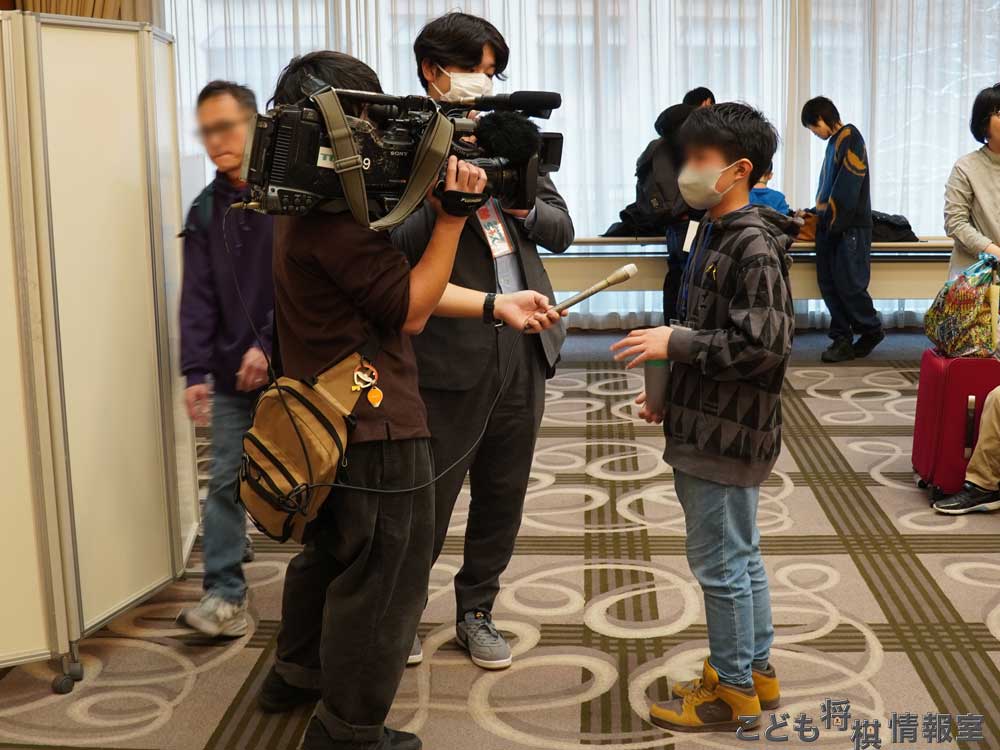 インタビューを受ける選手①